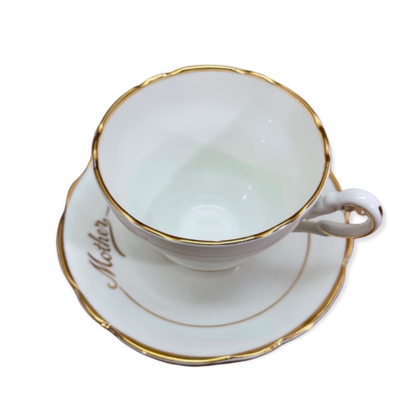 Regency china mother and dad teacups and saucer set Made In England - Picture 2 of 16